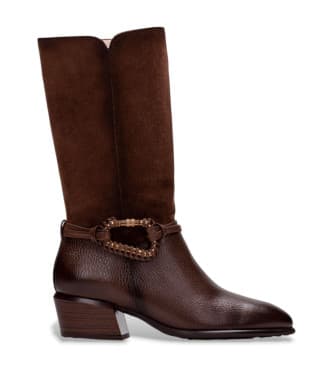 Hispanitas pour femme. PHI254298 Bottes en cuir Verona marron (38), 3 à 5 cm, Aucun, Casuel